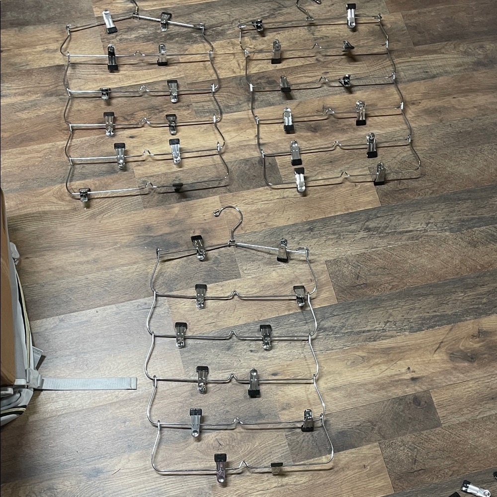 Multi-Tier Skirt/Pant Hangers with Clips - Set of 3